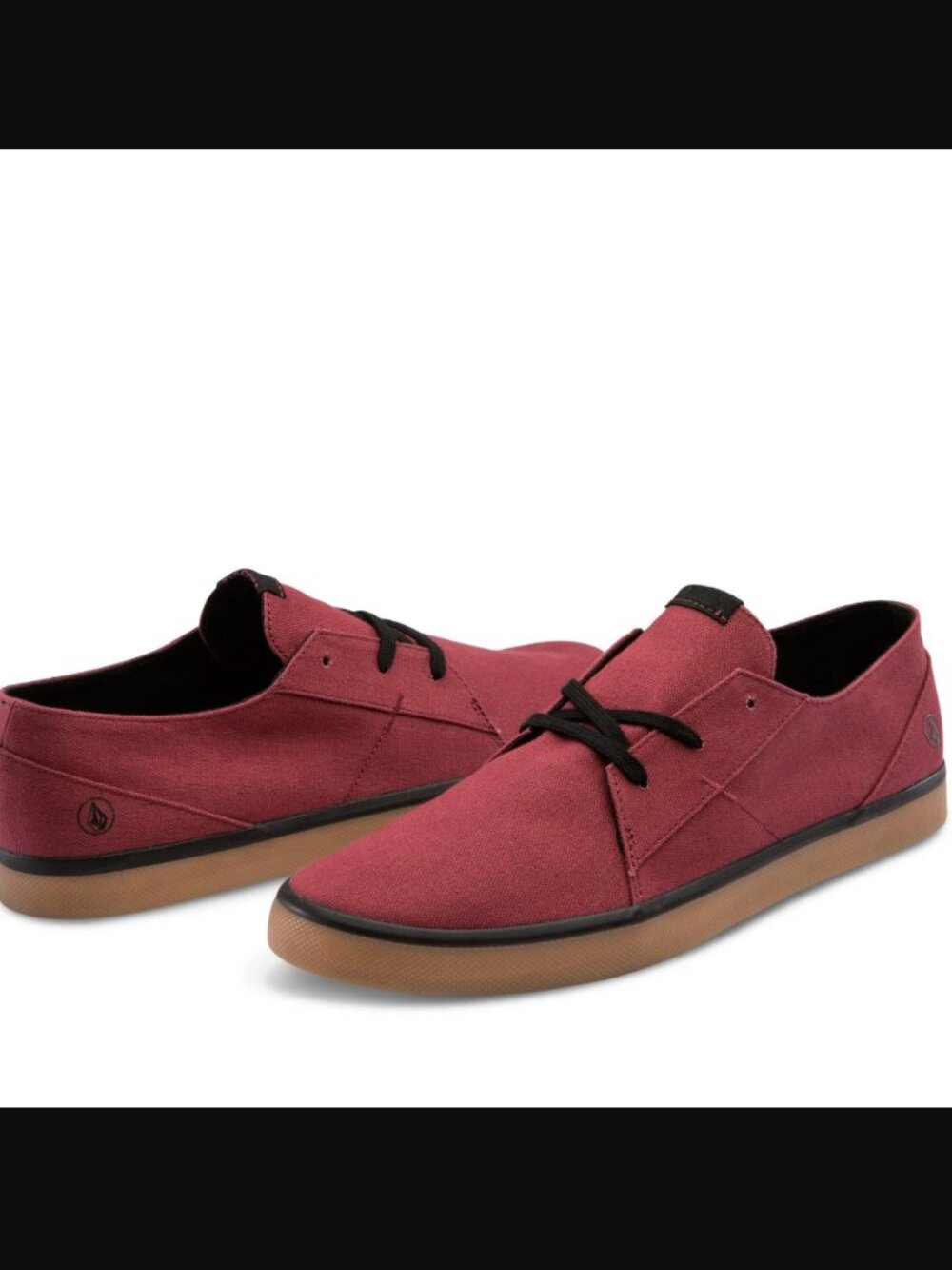 New Volcom Men's Lo Fi Shoe Skate Sneaker Burgundy Red Flat 10 RCF V4011592